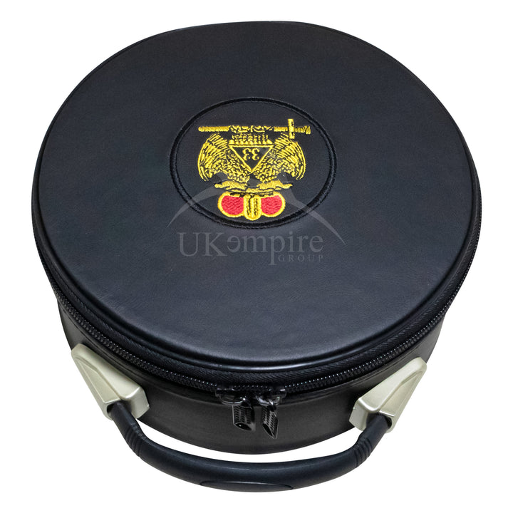 Scottish Rite 33 Degree Double Eagles Crown Cap Case (Black) 1