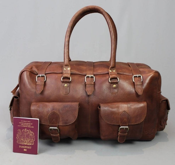 Grand Master Blue Lodge Travel Bag - Conker Brown Leather