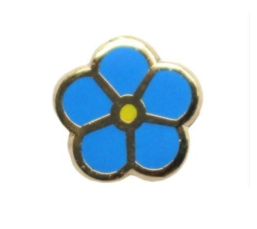 Masonic Lapel Pin - Blue Forget Me Not Emblem