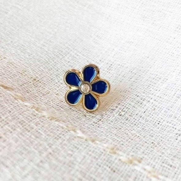 Masonic Lapel Pin - Flower With Rhinestone