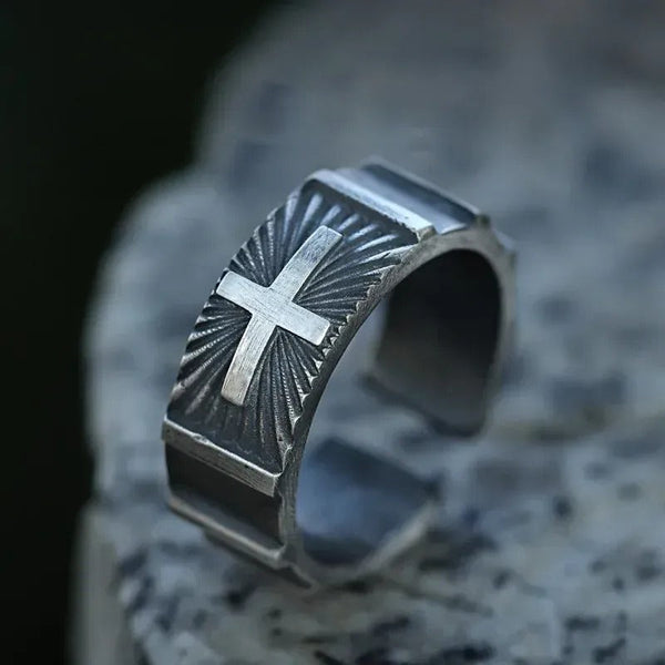 Knights Templar Commandery Ring - 925 Sterling Silver Adjustable Opening