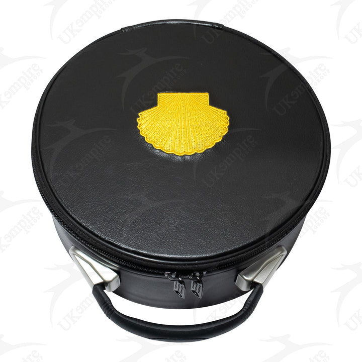 Masonic ST Thomas of Acon Crown Cap Case Black,  Gold Emblem 1
