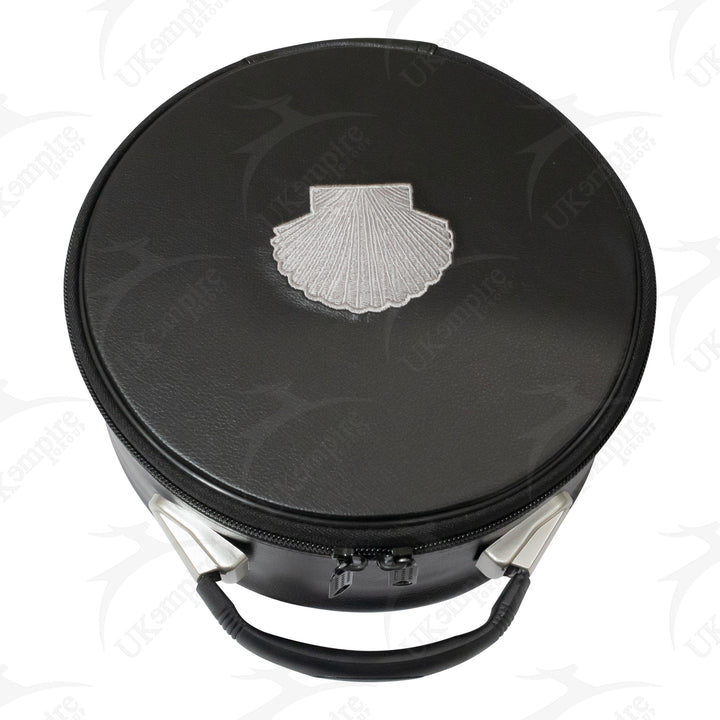 Masonic ST Thomas of Acon Crown Cap Case Black, Silver Emblem 1