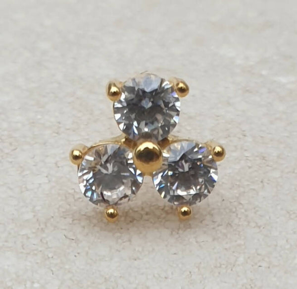 Masonic Lapel Pin - Three Dots White Stones