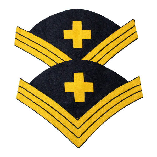 Indian War Period 1888 US Uniform Acting Hospital Steward Chevrons Cavalry Yellow Navy Blue Wool