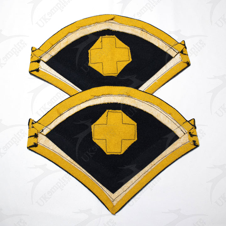 Indian War Period 1888 US Army Uniform Hospital Steward Chevrons Cavalry Yellow Navy Blue Wool-1