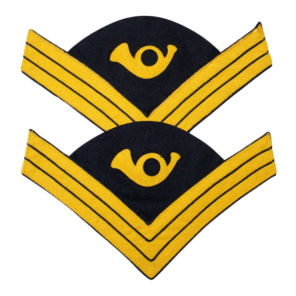 Indian War US Army Cloth Chevrons Principal Musician Cavalry 1872-1901 Yellow Navy Blue Wool