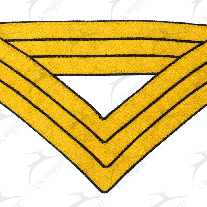 Indian War Period 1887 US Uniform Quartermaster Sergeant Stripes Chevrons Cavalry Yellow Navy Blue Wool-2